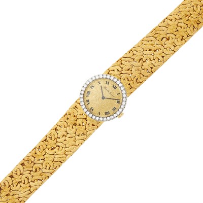 Lot 5 - Bueche Girod Two-Color Gold and Diamond Wristwatch