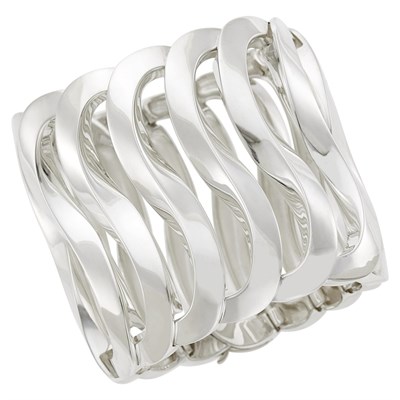 Lot 96 - Hermès Silver Cuff Bracelet