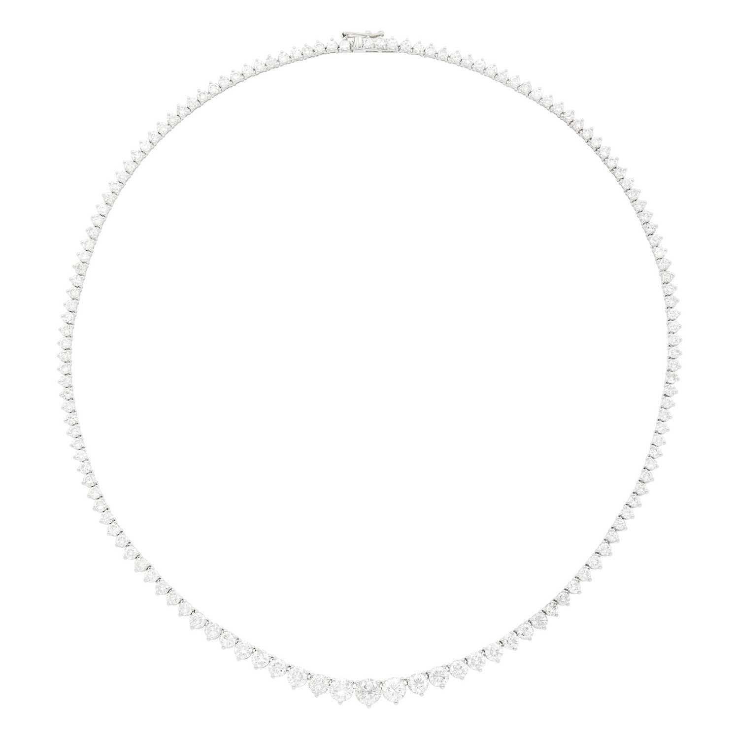 Lot 143 - White Gold and Diamond Necklace