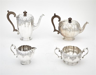 Lot 221 - English Sterling Silver Tea and Coffee Service