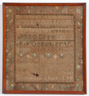 Lot 181 - Needlework Sampler "Patty Hopkins"