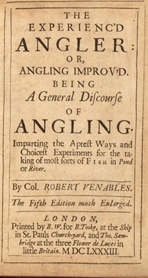 Lot 190 - [ANGLING] VENABLES, ROBERT. The Experienc'd...