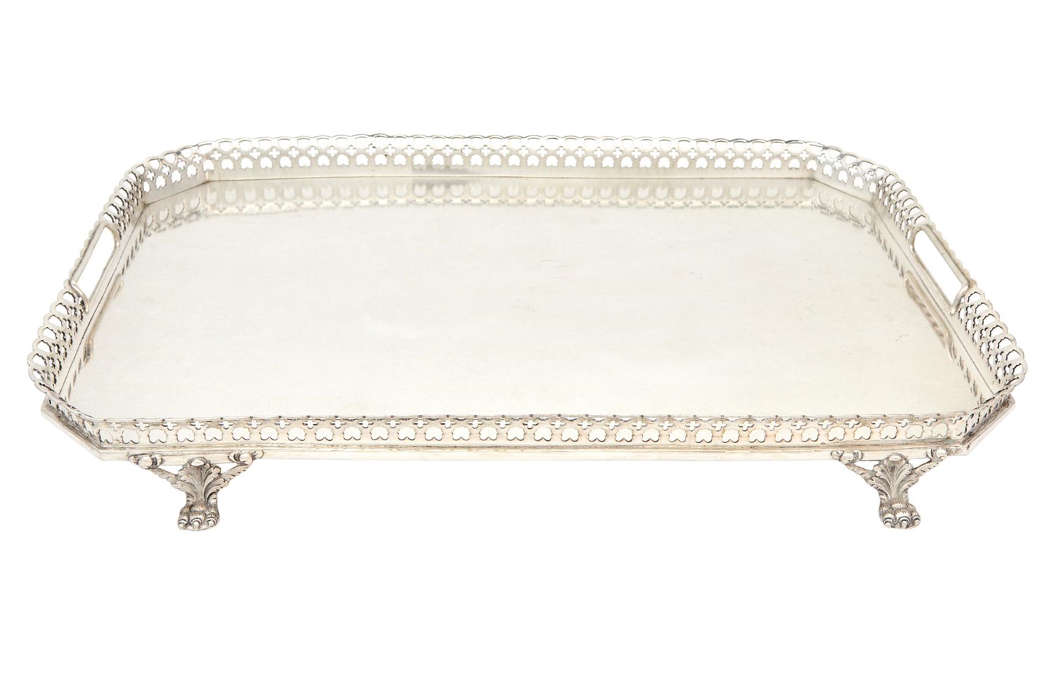 Lot 106 - Portuguese Silver Gallery Tray