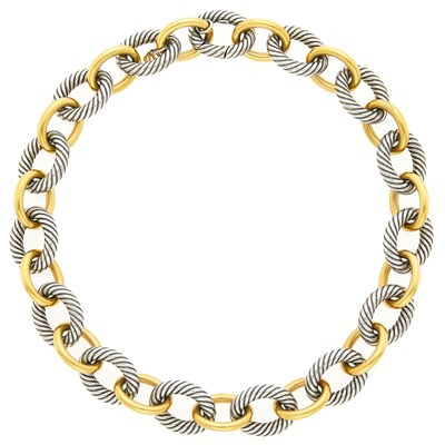 Lot 1038 - David Yurman Silver and Gold Necklace