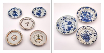 Lot 178 - Eight Tin-glazed Earthenware Plates