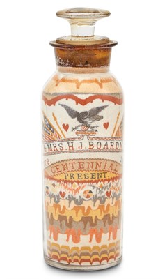 Lot 120 - Sand Art Bottle "MR. & MRS. H.J. BOARDMAN/CENTENNIAL PRESENT"