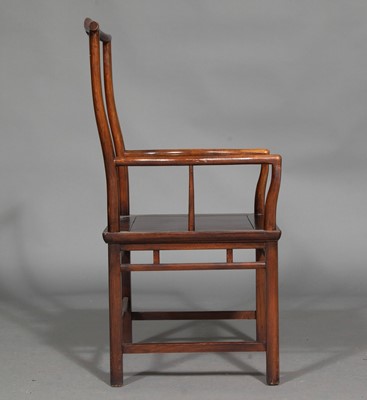 Lot 79 - Baker Chinese-Style 'Official's Hat' Hardwood Armchair