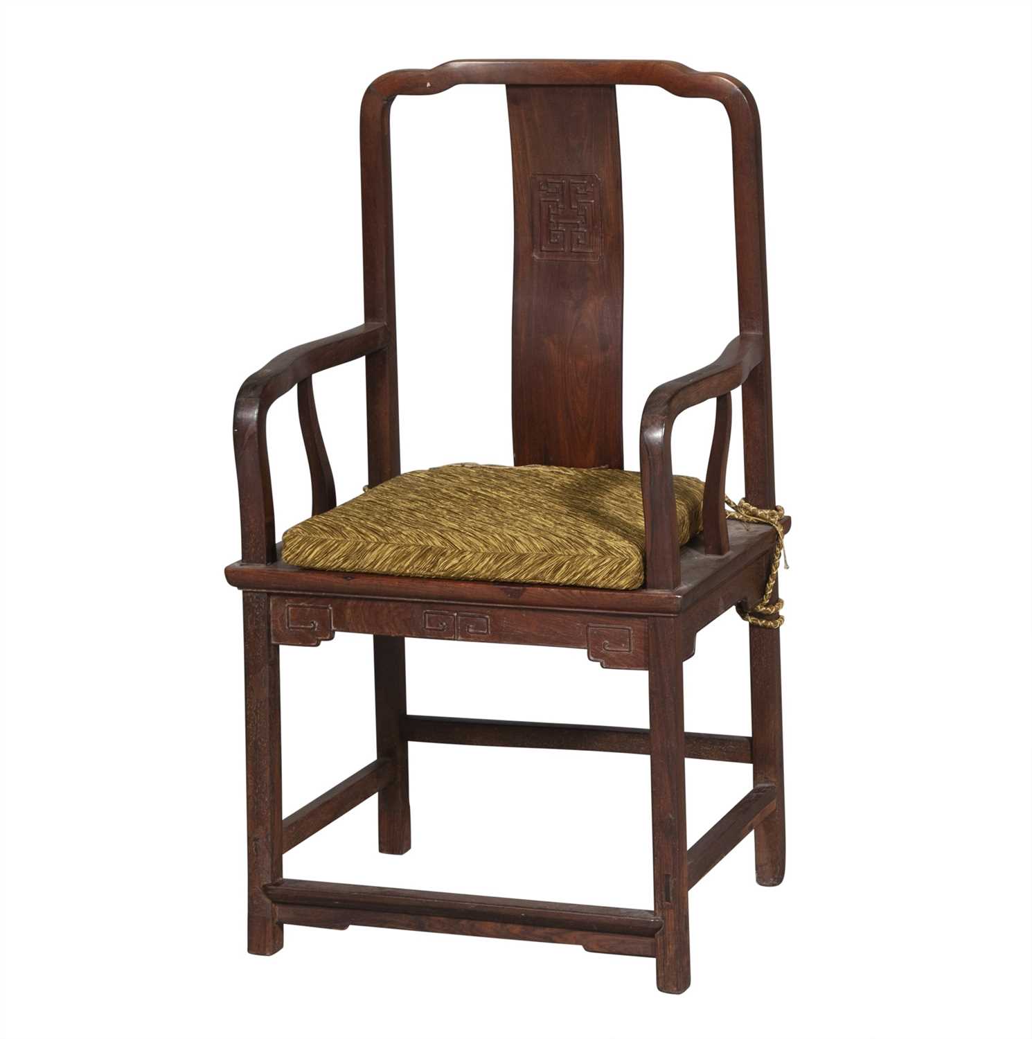 Lot 78 - Chinese Hardwood Armchair