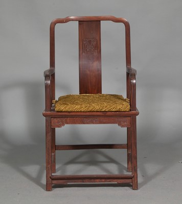 Lot 78 - Chinese Hardwood Armchair