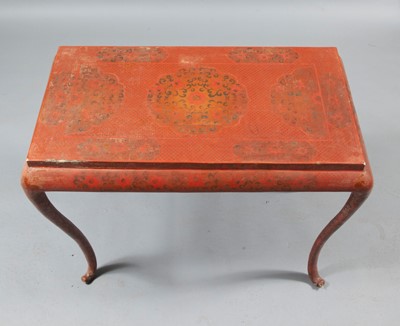 Lot 64 - A Rare and Elegant Pair of Chinese Tianqi and Qiangjin Lacquer Side Tables