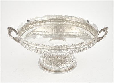 Lot 86 - Tiffany & Co. Sterling Repousse Footed Vessel