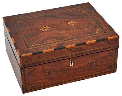 Lot 130 - Inlaid Rosewood Sailor-Made Box