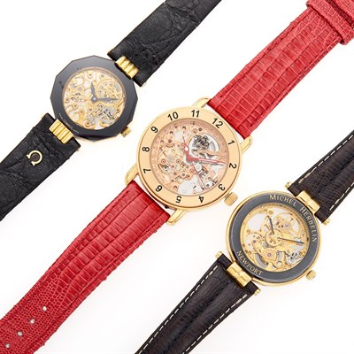 Lot 1207 - Three Gilt-Metal, Stainless Steel and Gold Wristwatches