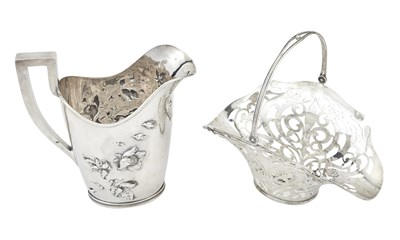 Lot 45 - Baltimore Sterling Silver Co. Sterling Silver Water Pitcher and Frank W. Smith Sterling Silver Centerpiece Basket