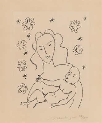 Lot 97 - Henri Matisse (1869-1954) VIERGE ET ENFANT SUR...