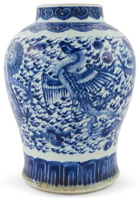 Lot 261 - A Chinese Blue and White Baluster Vase