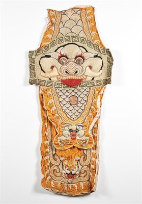 Lot 502 - A Chinese Quilted and Embroidered Festival Headdress
