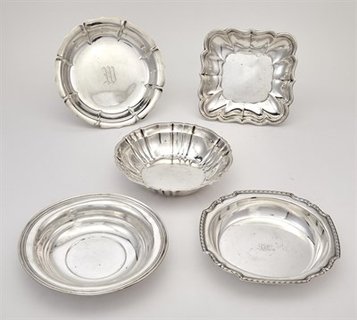 Lot 62 - Group of Five American Sterling Silver Bowls