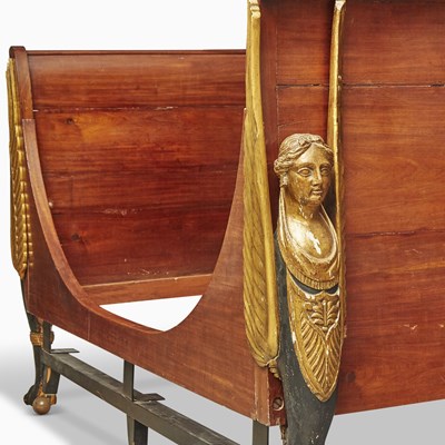 Lot 622 - Empire Mahogany, Bronze-Painted and Parcel-Gilt Bed