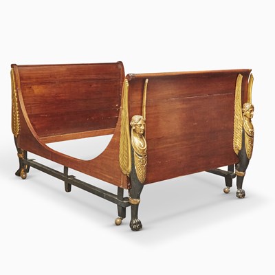 Lot 622 - Empire Mahogany, Bronze-Painted and Parcel-Gilt Bed