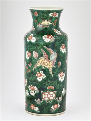 Lot 289 - A Chinese Famille Verte Porcelain Vase