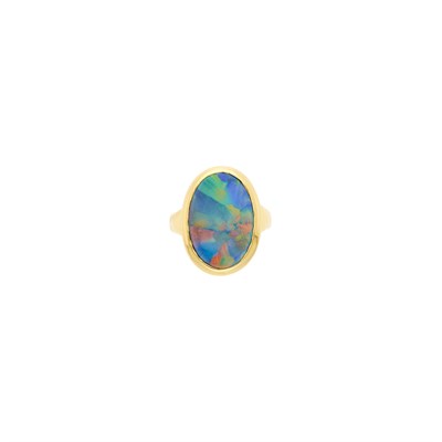Lot 94 - Gold and Black Opal Ring