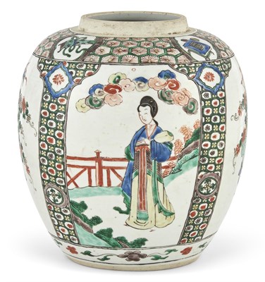 Lot 234 - A Chinese Wucai Porcelain Jar