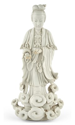 Lot 291 - A Chinese Dehua Porcelain Figure of Guanyin