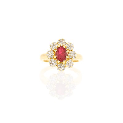 Lot 2118 - Effy Gold, Ruby and Diamond Ring