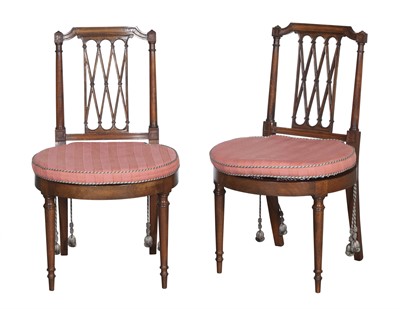 Lot 103 - Set of Twelve George III Style Cane Seat Mahogany Dining Side Chairs