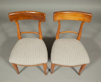 Lot 192 - Set of Six Biedermeier Walnut Side Chairs