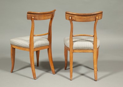 Lot 192 - Set of Six Biedermeier Walnut Side Chairs