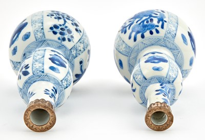 Lot 355 - A Pair of Chinese Double Gourd Porcelain Vases