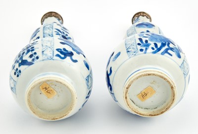 Lot 355 - A Pair of Chinese Double Gourd Porcelain Vases