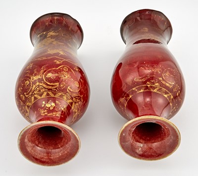 Lot 128 - A Pair of Chinese Langyao-Type Porcelain Vases