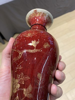 Lot 128 - A Pair of Chinese Langyao-Type Porcelain Vases