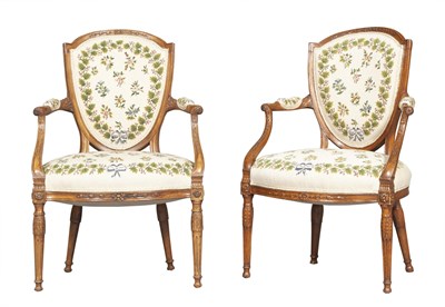 Lot 165 - Pair George III Style Needlepoint Upholstered...