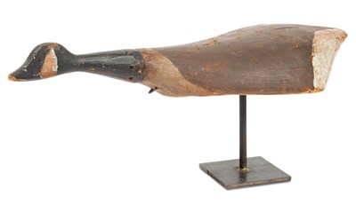 Lot 252 - Carved and Painted Pine Honking Goose Decoy