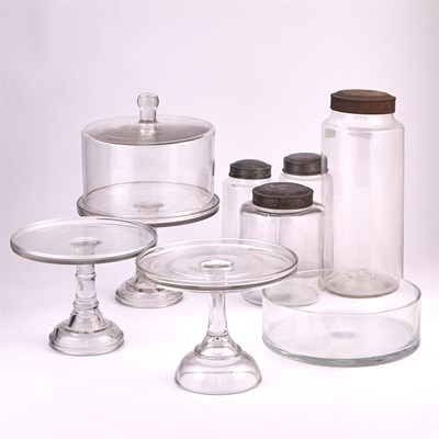 Lot 345 - Eight Pieces of Colorless Blown Glass