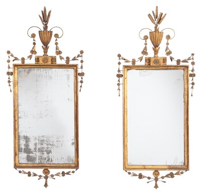 Lot 196 - Pair of George III Giltwood Mirrors