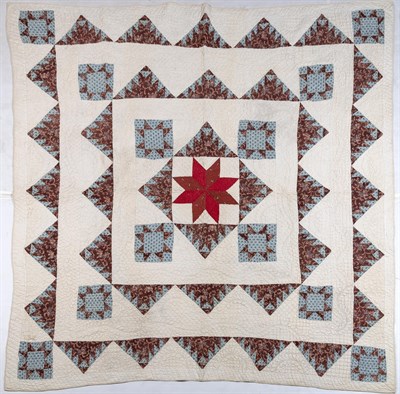 Lot 314 - Pieced Cotton Star Center Quilt