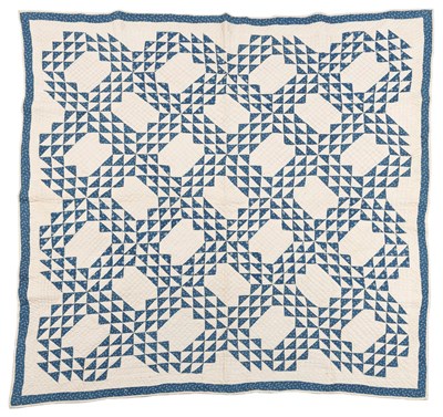 Lot 139 - Pieced Cotton "Ocean Waves" Quilt