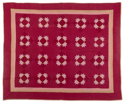 Lot 319 - Pieced Cotton Stars Amish Quilt