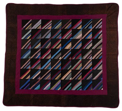 Lot 315 - Pieced Cotton and Wool Quilt