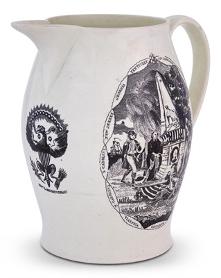 Lot 122 - Transfer Decorated Creamware Jug