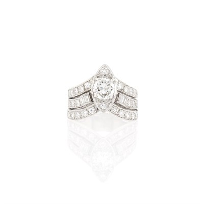 Lot 2193 - White Gold and Diamond Ring