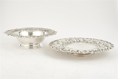 Lot 98 - Stieff Sterling Silver Footed Stand and an S. Kirk & Son Sterling Silver Fruit Bowl