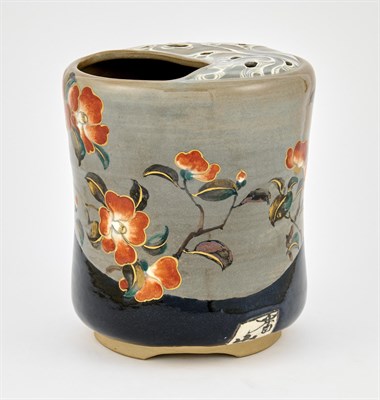 Lot 367 - A Fine and Rare Japanese Glazed Eartheware Brazier