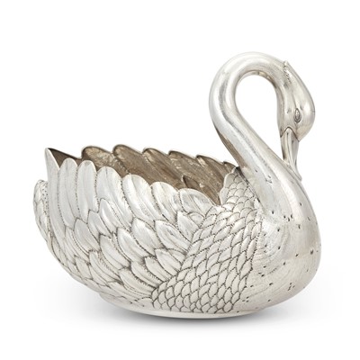 Lot 53 - Italian Silver Swan-Form Centerpiece