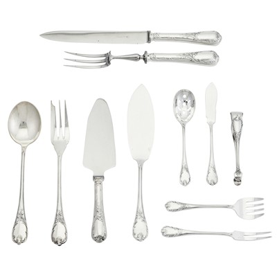 Lot 42 - Extensive Christofle Silver Plated "Marly" Pattern Flatware Service